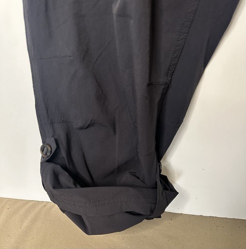 Pantaloni donna Eastern Mountain Sports neri leggeri cotone/nylon con linguetta a rotolo taglia 10r - Foto 13 di 13