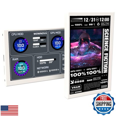 WOWNOVA 5'' Computer Temp Monitor, Dynamic Theme Supported, ARGB PC Case Senso