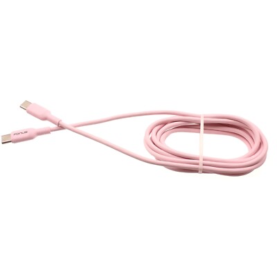 USB-C to Type-C Pink 6ft Long Cable PD Fast Charger Cord Power Wire for Tablets