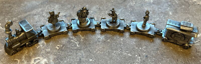 Wizard of Oz Pewter Train Dorothy Scarecrow Tin Man Lion Baum Family Trust Set