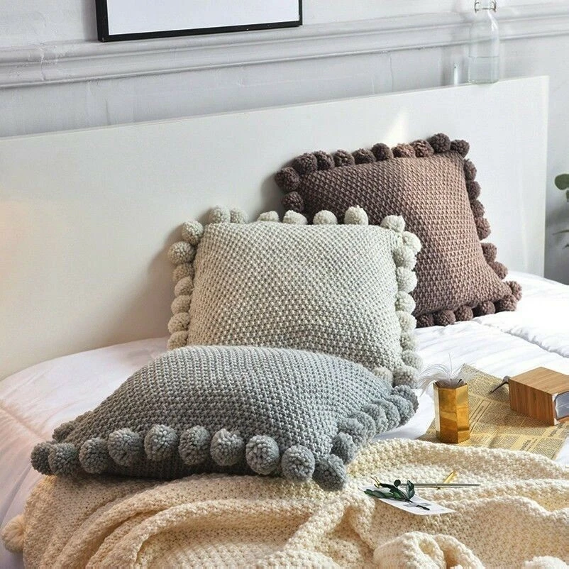 Pom pom best sale throw pillow cover