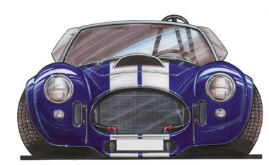 Cobra Kit Car Muscle Car Cartoon Tshirt 4919 automotive art