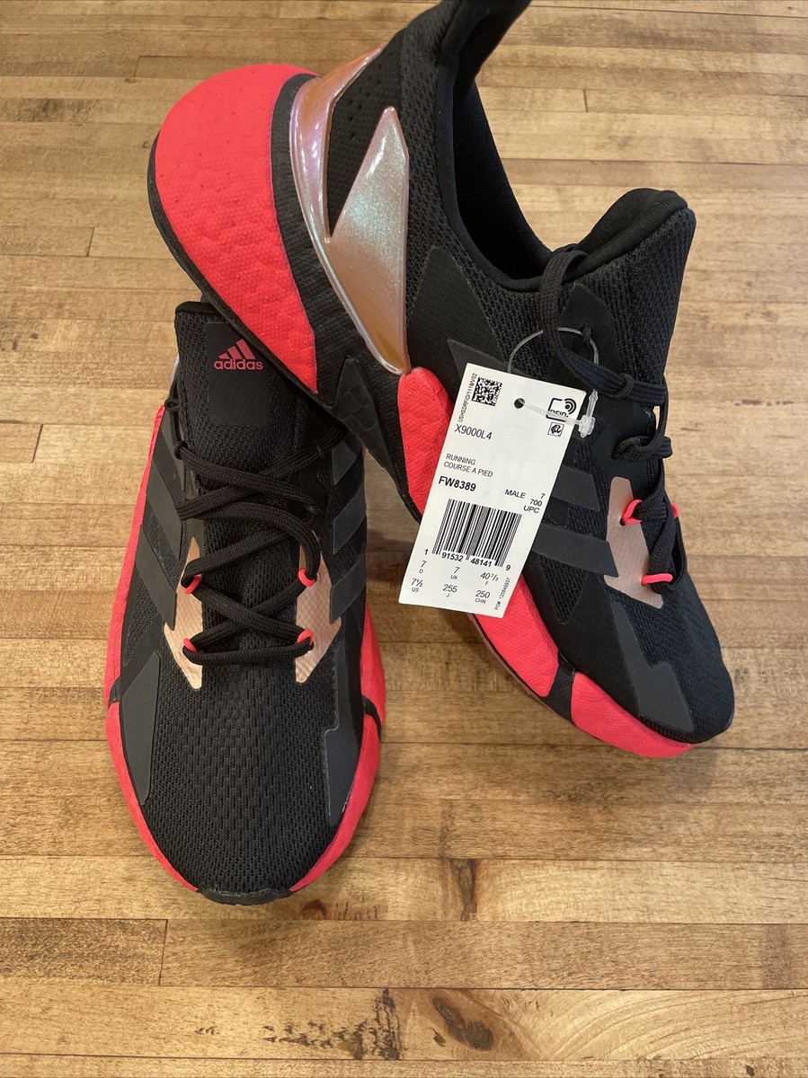Mens Size 7.5 Black Pink Adidas X9000L4 Boost Running Shoes FW8389