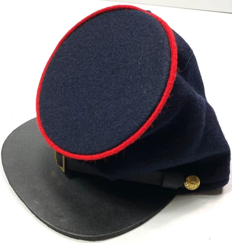 CIVIL WAR US UNION BLUE WOOL ARTILLERY FORAGE BUMMER CAP HAT-2XLARGE