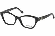 Authentic ROBERTO CAVALLI Coreglia 5038 001 Black Demo Lens Eyeglasses - 55 mm