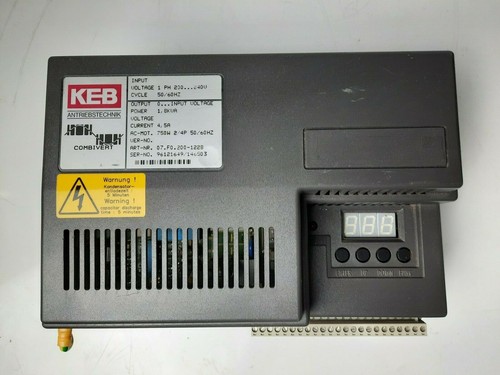 KEB FREQUENZUMRICHTER COMBIVERT 07.F0.200-1228 1.8KVA 750W---2038 - 第 1/3 張圖片