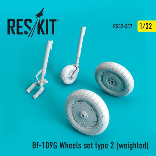 ResKit RS32-0357 for Scale model kit 1:32 Bf109G wheels set type 2 weighted - Picture 7 of 24