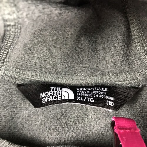 The North Face Hoodie Girls XL 18 Gray 1/4 Zip Pullover Hooded Sweatshirt - Picture 4 of 11