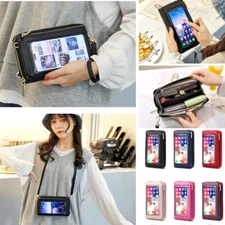 Touch Screen Bag Crossbody Cell Phone Purse Case Shoulder RFID Blocking Wallet