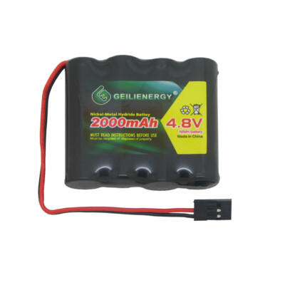 1PCS 4.8V 2000mAh GeiLienergy NiMH RX Receiver Batteries Pack RC Futaba Hitec JR