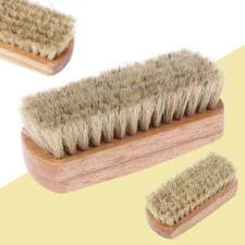Boot Brush Cleaner Shine Shoe Pig Bristles Brush with Wood handle Cleaning Tool