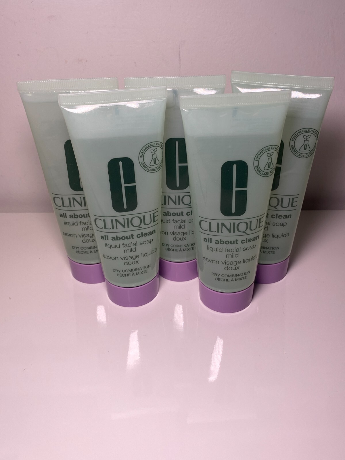 Clinique All About Clean Liquid Face Wash Lot Of 5 2.5 Fl Oz
