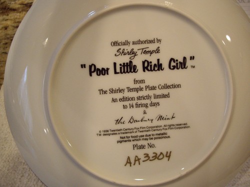 Shirley Temple Plate "Poor Little Rich Girl" - Picture 2 of 3