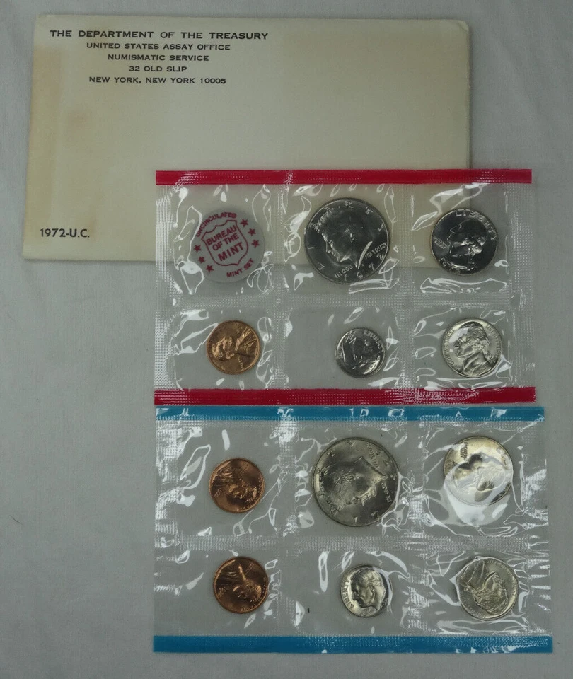 1970-1979 Lot of 10 US Mint P & D Sets Decade 118 Coins Original Mint Envelopes - Image 4 of 4