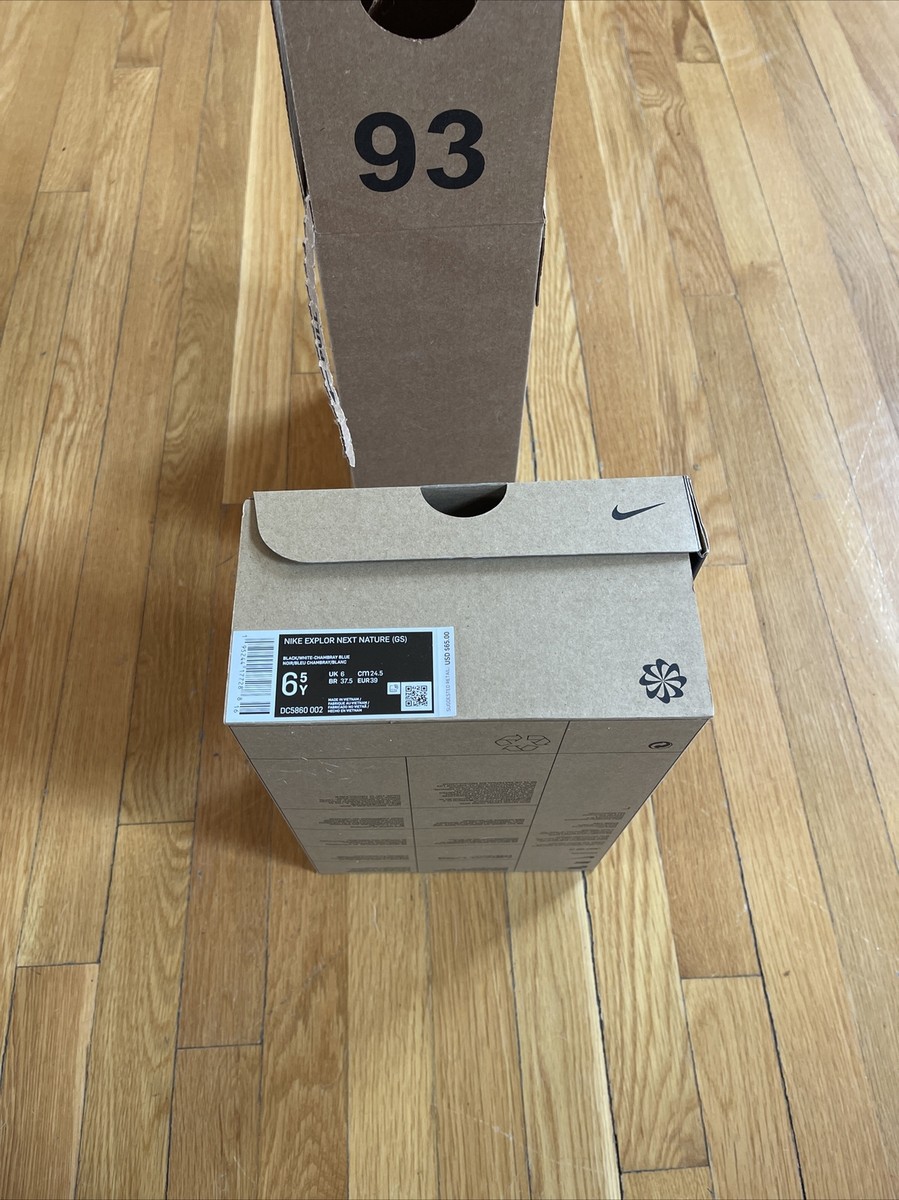 Empty Nike Shoe Box for Explor Next Nature (GS), With Tissue Paper,New