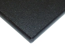 Black Marine Board HDPE Polyethylene Plastic Sheet 1/4” - 0.250" Thick Textured