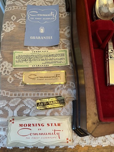 Community Silverware Morning Star 44 pieces in Original Wood Box - Picture 5 of 24