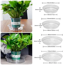 10-30PCS Clear Plastic Plant Saucer Drip Trays Plate Dish 6"/ 8"/10"/12" Bulk