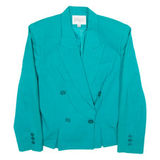 Vintage Karen Scott Petites Womens Blazer Jacket Blue 90s M