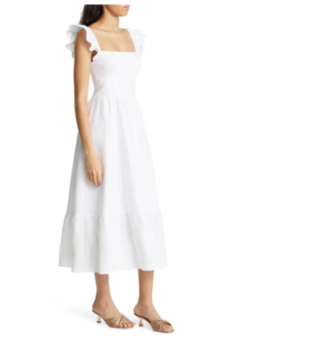 white cotton spandex dress White Cotton & Spandex One-Shoulder Maxi Dress Design by Fibre World at Pernia's Pop Up Shop 2026