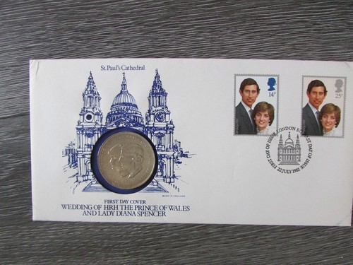 Royal Wedding of Prince Charles & Princess Diana 1981 Coin Crown First Day Cover - Picture 4 of 8