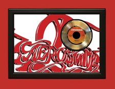 Aerosmith Poster Art Wood Framed 45 Gold Record Display C3