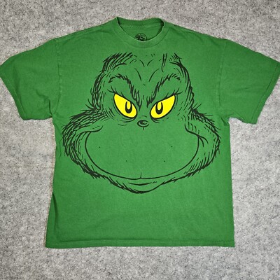 Dr Seuss The Grinch T Shirt Men's XL Whoville How The Grinch Stole Christmas
