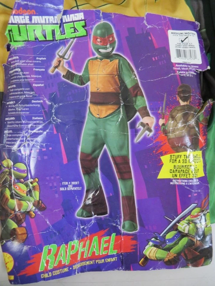 Disfraz de Halloween para niño Rafael Tortugas Ninja mutantes adolescentes mediano 8-10 Foto 4 de 4
