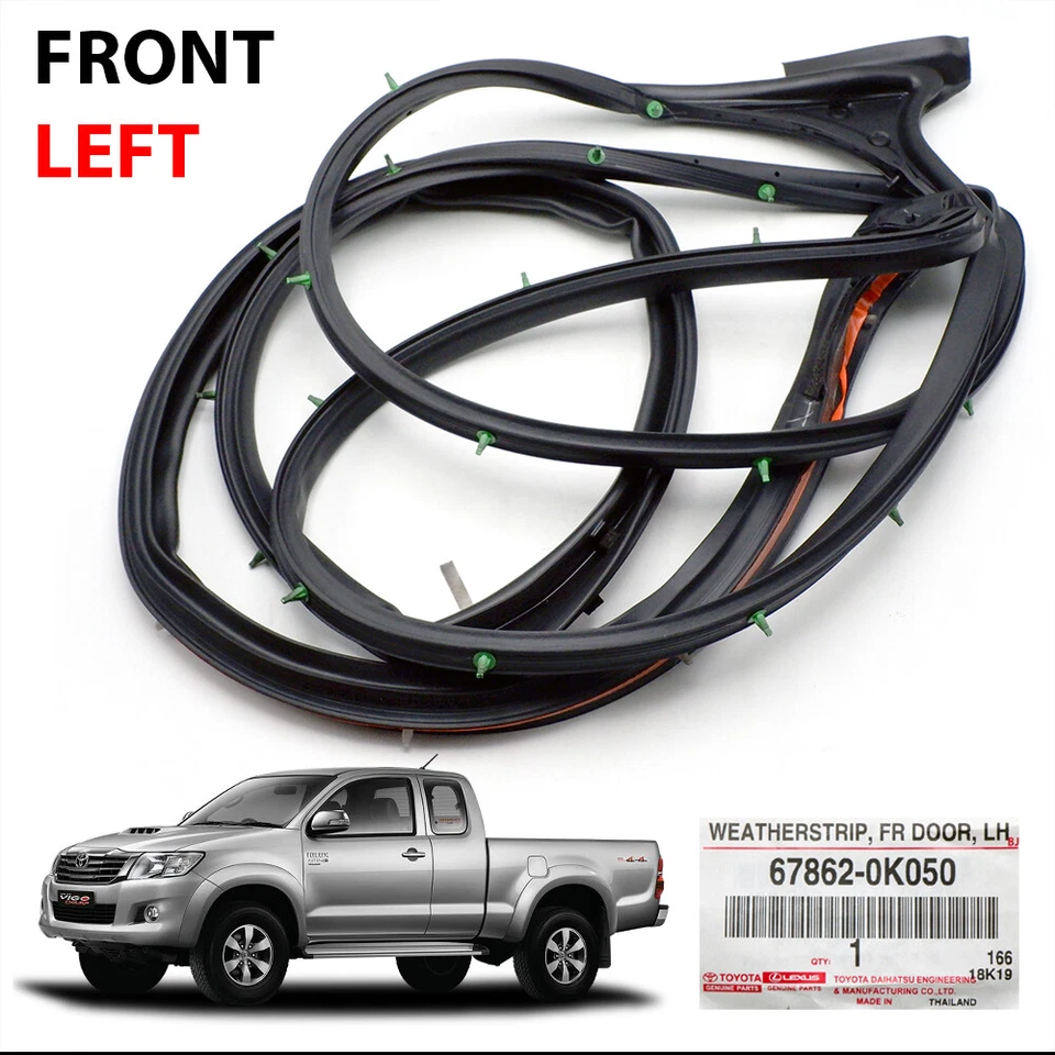 Lh Weatherstrip Door Rubber Fits Toyota Hilux Vigo Champ Cab 2012 2015 - Image 2 of 4