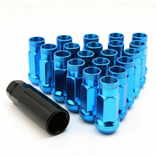 20 Pcs Extended Steel Tuner Open Ended Wheel Lug Nuts M12x1.5mm 48 mm For Toyota - Picture 2 of 25