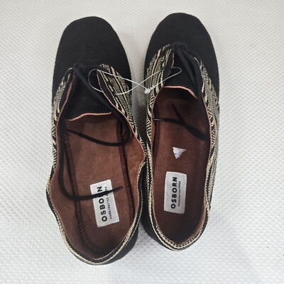 Osborn Black Suede Oxfords Shoes Mens Size EU 44 US 11 | eBay display picture 3