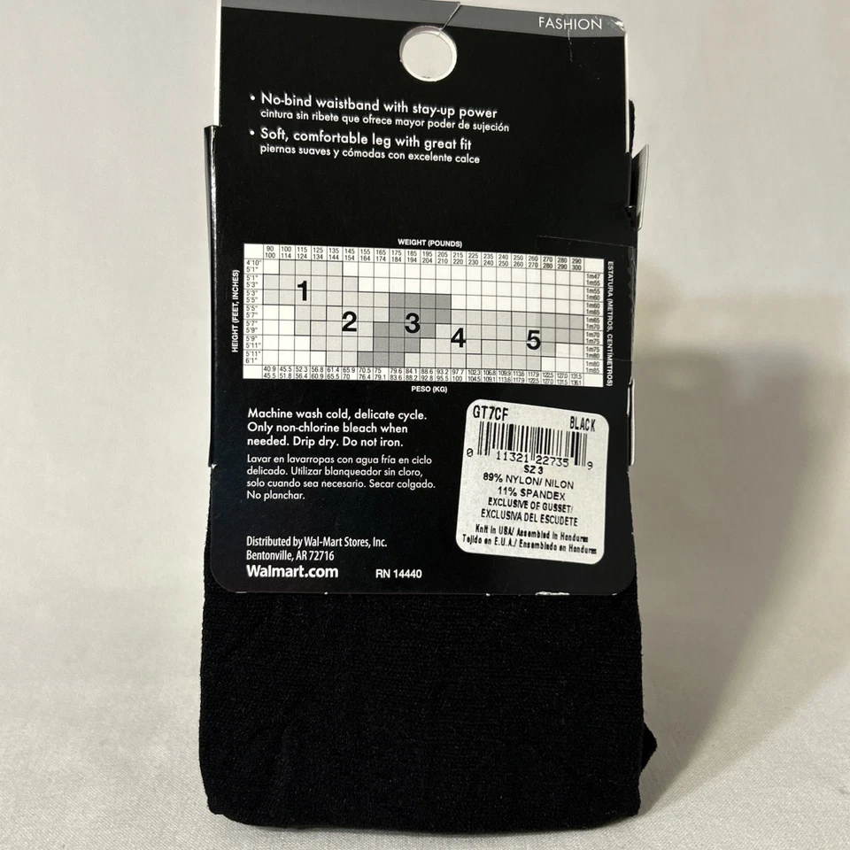 George Tights Black Size 3 Diamond Pattern Control Top - Image 4 of 4