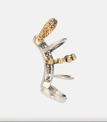 (NO CUSTOMS TAX) ALEXANDER MCQUEEN punk embellished metal ear cuff authentic
