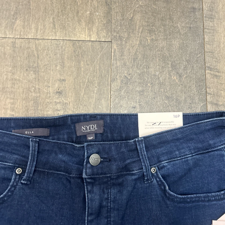 Pantalones Cortos de Jean NYDJ Para Mujer Elásticos con Abertura Talla Grande 16P-NUEVO-Ella Short "Levántate" Foto 4 de 4
