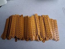 Meccano 20 x Yellow 11 Hole Strips Stamped MIE Part 2- Taken From This Pile
