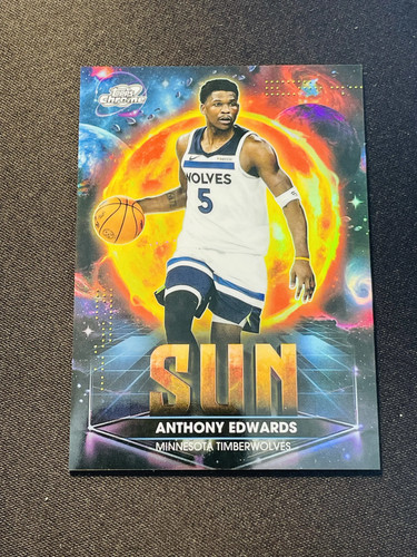2025-26 Topps Chrome Cosmic Planetary Pursuit Sun Anthony Edwards #PPS-5 SP NQ16