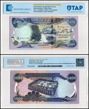 ✨ IRAQ 5,000 DINAR • TAP CERTIFIED • DONALD J. TRUMP PROVENANCE 💎