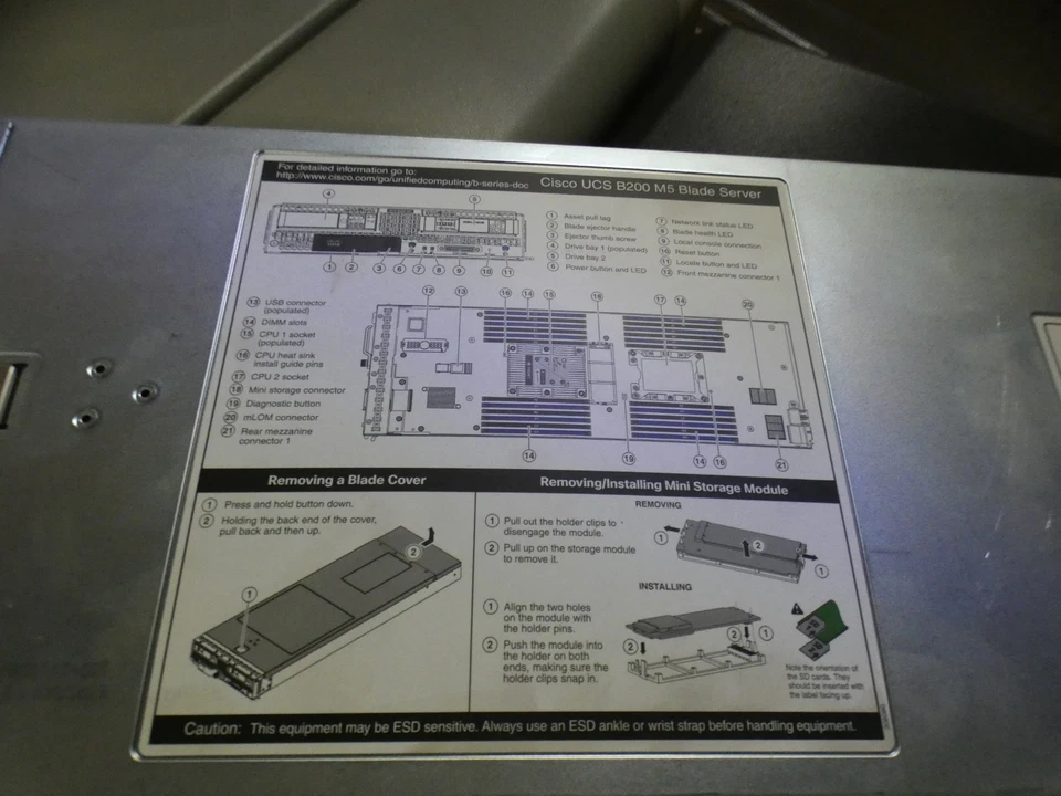 Cisco UCS B200 M5 Blade Barebones CTO Server | No CPU/RAM/HDD | LGA3647 DDR4 - Image 3 of 4