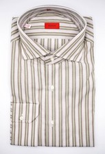 New ISAIA Napoli HANDMADE Dress Shirt Size 16 Us 41 Eu ISAC8