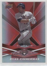 2009 Upper Deck Spectrum Red 16/250 Ryan Zimmerman #99 2i2