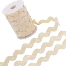 12.5 Yards Rick Rack Trim 1/2 Inch RIC Rac Rickrack Beige Wavy Ribbon Zig Zag...