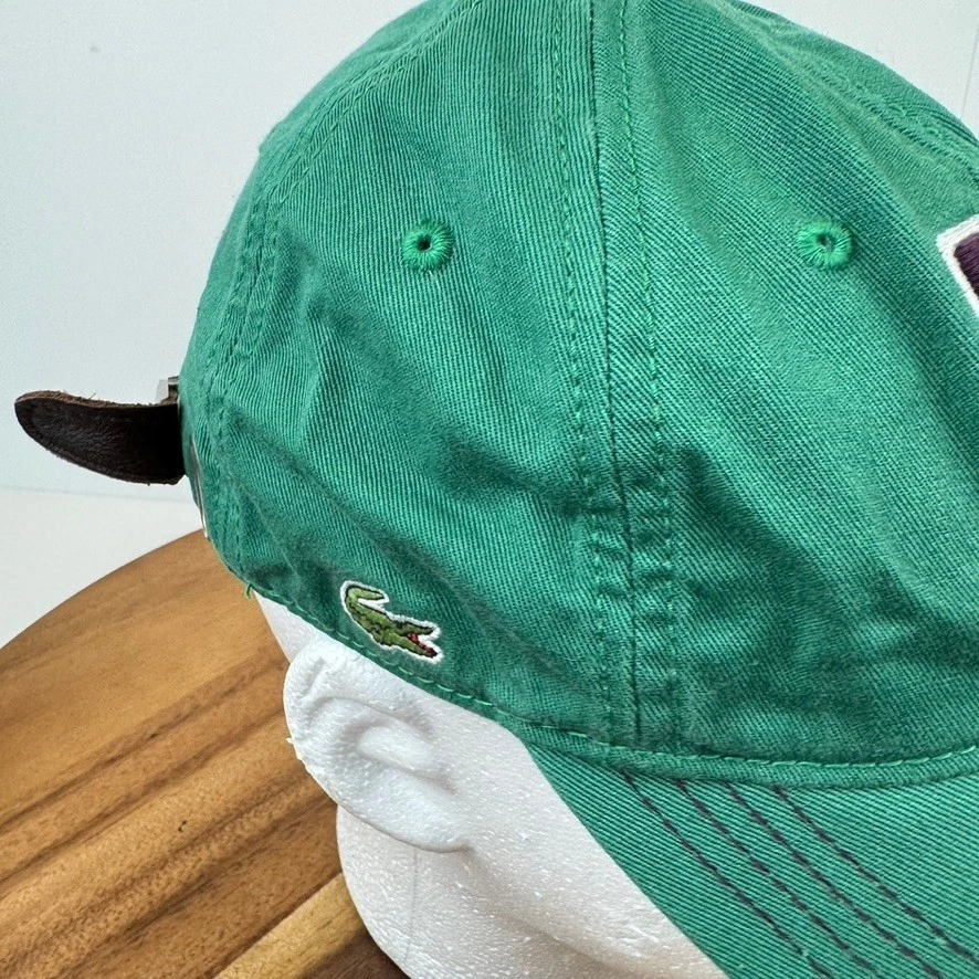 Gorra de béisbol informal ajustable verde bordada unisex vintage LACOSTE Foto 3 de 4