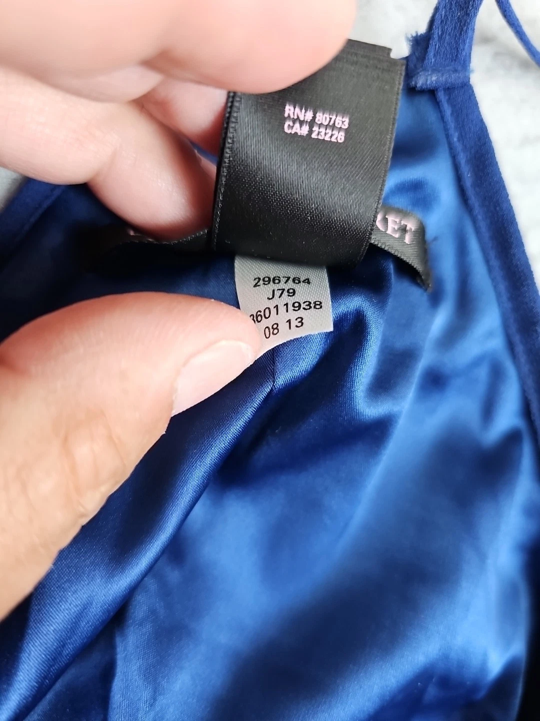 UNDERCOVER Victoria's Secret Maxi Abito Coltello Fisarmonica Pieghettato Spalline Tg Media Blu Navy