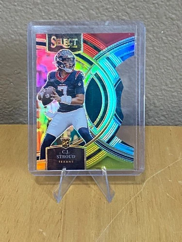 2023 C.J. STROUD PANINI SELECT RED & YELLOW DIE CUT ROOKIE FOOTBALL CARD #183