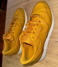 Reebok Classic Leather Yellow Mustard Sneakers Retro Casual Shoes 8.5W / 6M