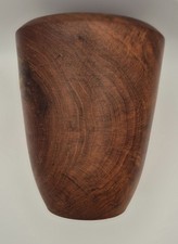 Hand Turned Black Cherry Wood Vase 5 1/2 H, 4...