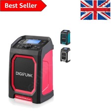 Waterproof Work Radio - Bluetooth & AUX Input with 34-Hour Battery Life
