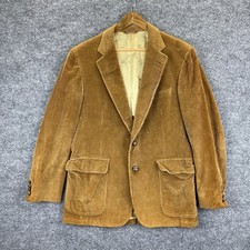 Vintage Cricketeer Jacket Mens Brown Corduroy Lined Blazer No Size Tag Vintage