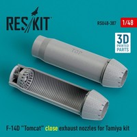 F-14D Tomcat Close Exhaust Nozzles For Tamiya Kit (3D Printed) / 1:48