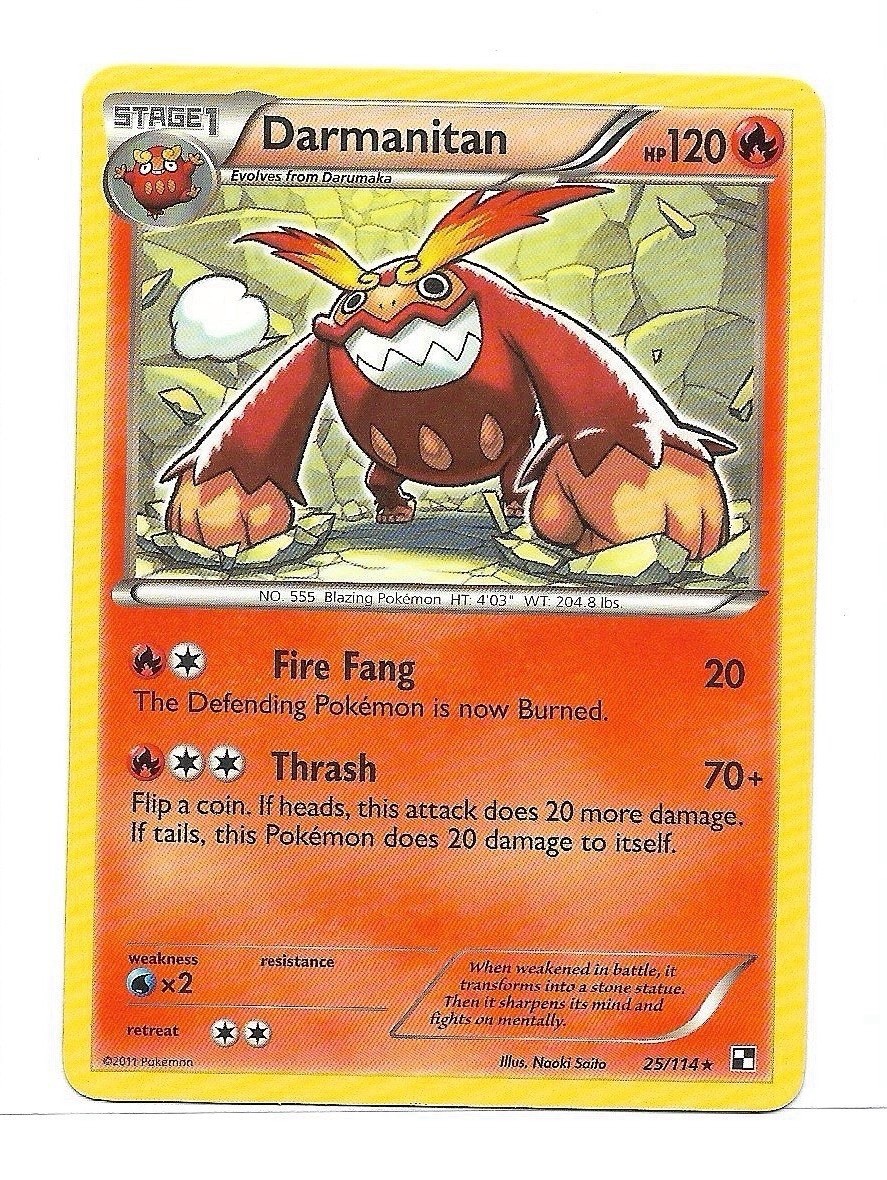 Darmanitan 25/114 Black & White Regular Pokemon TCG